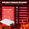 Fire Blanket Emergency for Home and Kitchen - WETENE Emergency Fire Retardant Blankets for Kitchen, Fireproof Blanket for Camping, Grill, Car, Office, Warehouse, School, Picnic, Fireplace 4pcs